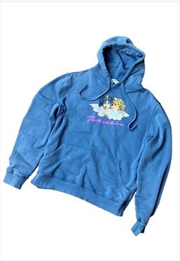 Fiorucci Blue Hoodie with Cherub Design