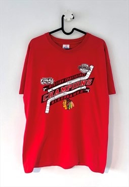 Gildan Chicago Blackhawks red NHL T-shirt large 