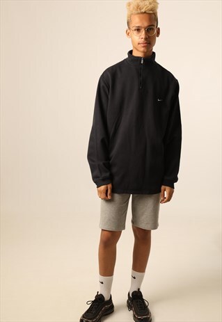 VINTAGE NIKE EMBROIDERED LOGO 1/4 ZIP SWEATSHIRT