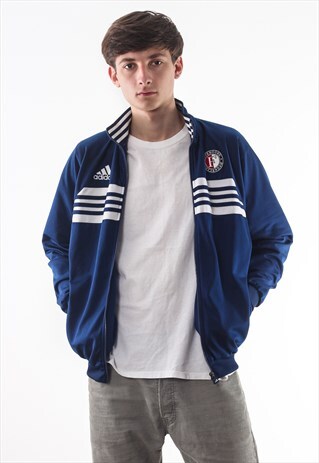 VINTAGE ADIDAS ORIGINALS FEYENOORD TRACKSUIT 90S BLUE