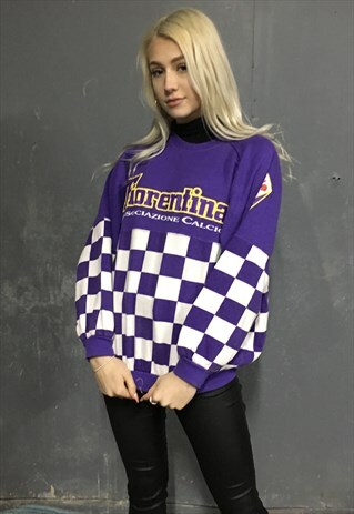 VINTAGE FLORENTINA SWEATSHIRT JUMPER PURPLE M 8 10