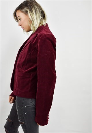 BEAUTIFUL VINTAGE POLO RALPH LAUREN VELVET BURGUNDY BLAZER