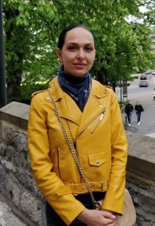 BIKER LEATHER MUSTARD JACKET