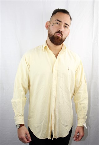 VINTAGE YELLOW POLO RL SHIRT