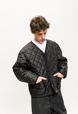 TC 199144 Black Quilted Jacket