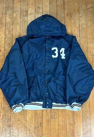 RUSSELL ATHLETIC NAVY BASEBALL JACKET
