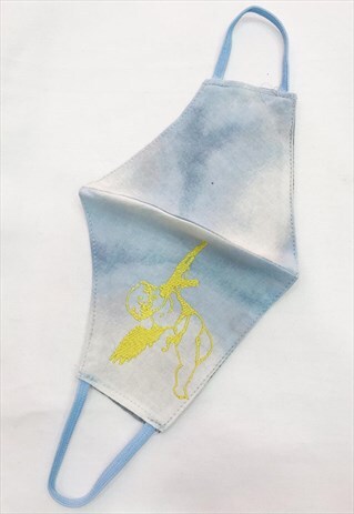 FACE COVERING. ANGEL AK-47 YELLOW EMBROIDERY