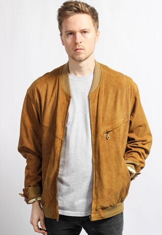 VINTAGE SUEDE BOMBER JACKET