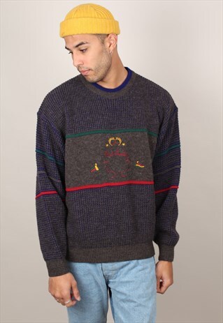VINTAGE PATTERNED KNITTED JUMPER ASM1812