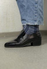 Vintage 70's Rare Black Leather Loafers