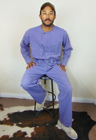 90S SKATER OVERDYED LAVENDER PURPLE JUMPSUIT LARGE