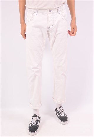 VINTAGE ARMANI JEANS TROUSERS WHITE