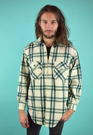 VINTAGE 90'S LEVI'S CHECKED WOOL SHIRT