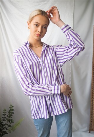 VINTAGE PURPLE STRIPED SHIRT