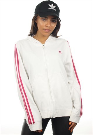 VINTAGE ADIDAS SMALL LOGO ZIP UP HOODIE SWEATSHIRT