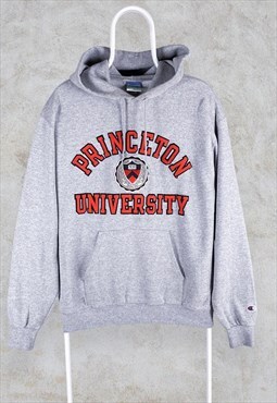 Vintage Grey Champion Hoodie Princeton University USA Medium