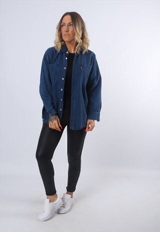 LEVIS DENIM SHIRT OVERSIZED FITTED 90'S UK 16-18 (CKCJ)