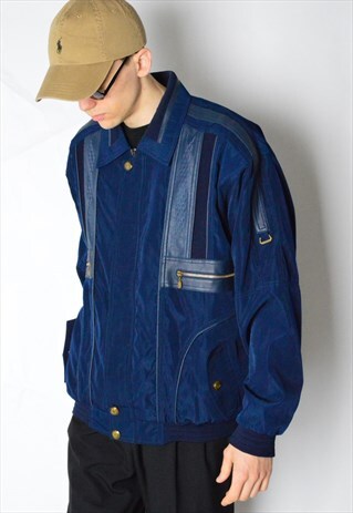 VINTAGE 80S NAVY BLUE JACKET