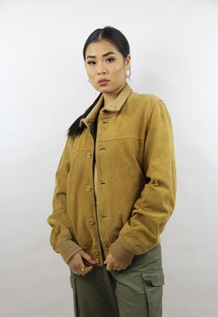 VINTAGE 90'S SUEDE BOMBER JACKET