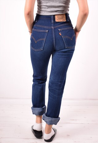 LEVI'S 417 WOMENS VINTAGE JEANS W29 L34 BLUE 90S
