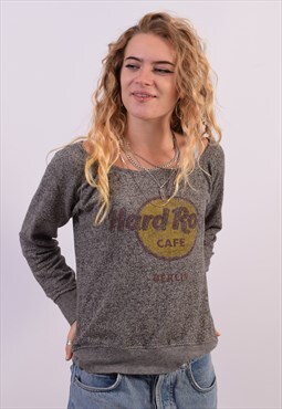 Vintage Hard Rock Cafe Berlin Sweatshirt Jumper Grey