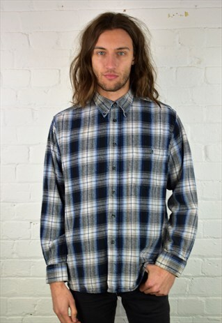 VINTAGE 90'S BRUSHED COTTON CHECKED SHIRT