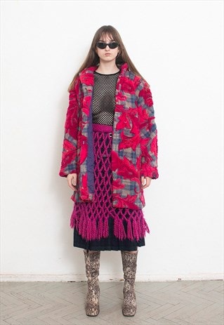 VINTAGE 90S FAUX FUR COAT