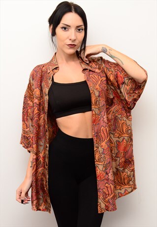 VINTAGE 90'S RENAISSANCE PATTERNED OVERSIZED SHIRT