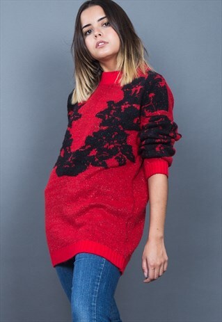 VINTAGE 80S CLASSIC KNITWEAR JUMPER / S1756