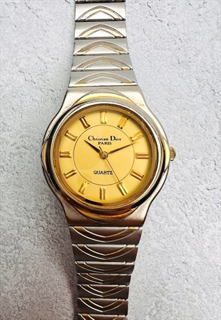 Christian Dior Watch Authentic Wristwatch Silver Vintage