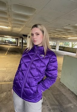 Vintage Rare 90s North Face Down 550 Puffer Purple Coat