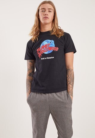 VINTAGE PLANET HOLLYWOOD GRAPHIC T-SHIRT