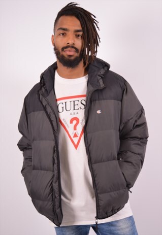 champion black padded jacket