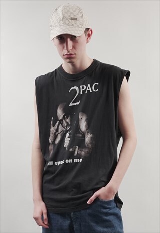 VINTAGE 2PAC 'ALL EYEZ ON ME' BLACK VEST