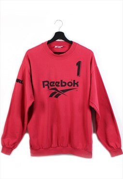 90s Reebok vintage sweatshirt goalkeeper retro red pullover