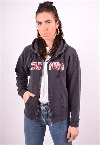 CHAMPION WOMENS VINTAGE HOODIE JACKET SMALL BLUE 90'S