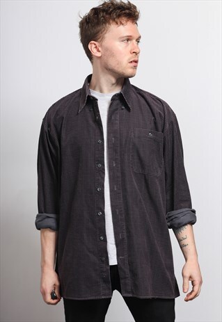 VINTAGE CORDUROY CORD STRIPED SHIRT