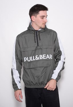 Pull & Bear Spellout 1/4 Zip light Jacket