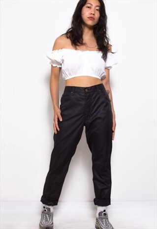 VINTAGE 90S WRANGLER SATIN-LIKE TROUSERS ID:7405