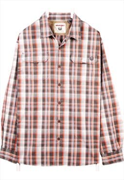 Vintage 90's Wrangler Shirt Button Up Check Long Sleeve Grey