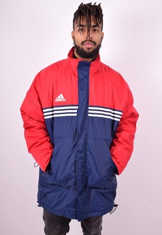 ADIDAS MENS VINTAGE JACKET XXL RED 90'S
