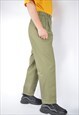 VINTAGE GREEN CLASSIC 80'S STRAIGHT SUIT TROUSERS 