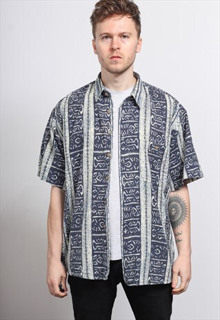 VINTAGE AZTEC PATTERNED SHIRT