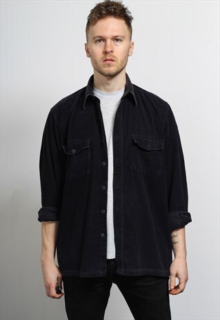 VINTAGE CORDUROY SHIRT BLUE