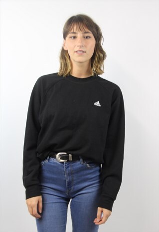 VINTAGE ADIDAS BLACK SWEATSHIRT