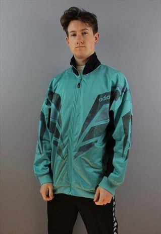 turquoise adidas windbreaker