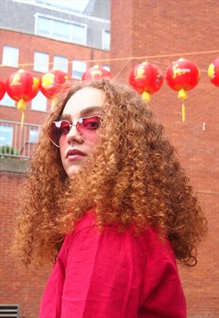 PINK OMBRE HEART SUNGLASSES