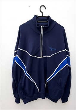 Vintage Reebok navy blue 1/4 zip sweatshirt XXL
