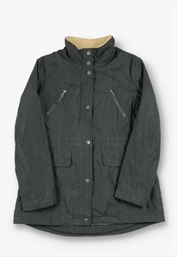Nautica fleece lined parka jacket/coat black large BV20523
