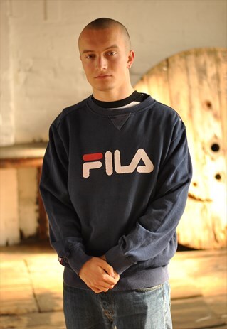 VINTAGE 90S FILA SPELL OUT LOGO SWEATER